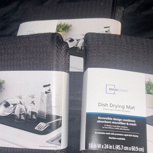 Mainstays Charcoal (Black)Dish Drying Mat